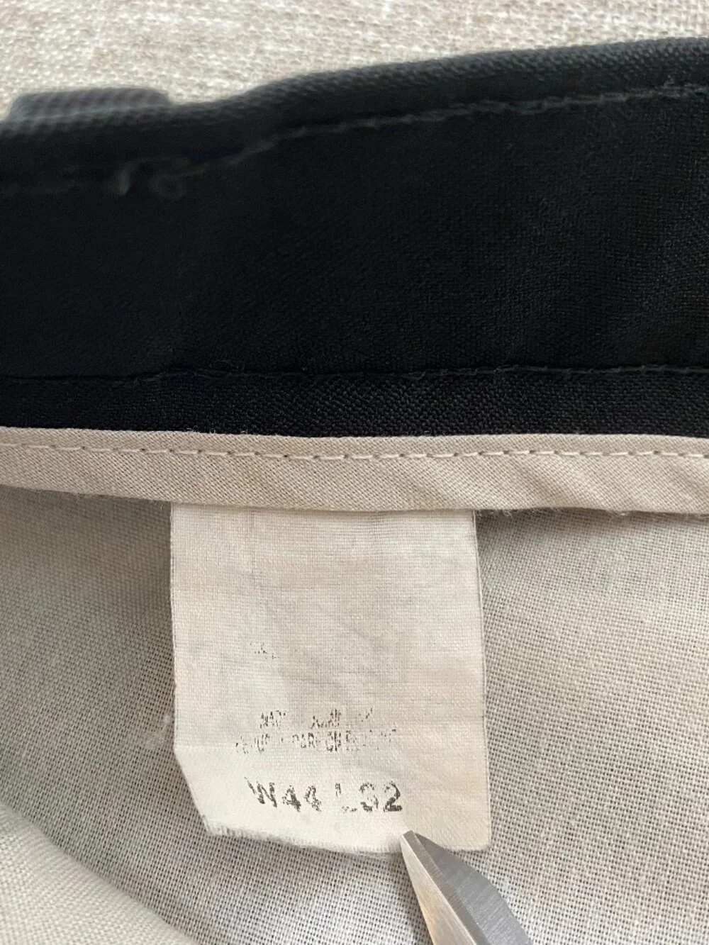 Vintage Levi's Action Slacks Men's 44 x 32 High Rise Black Office Career VTG